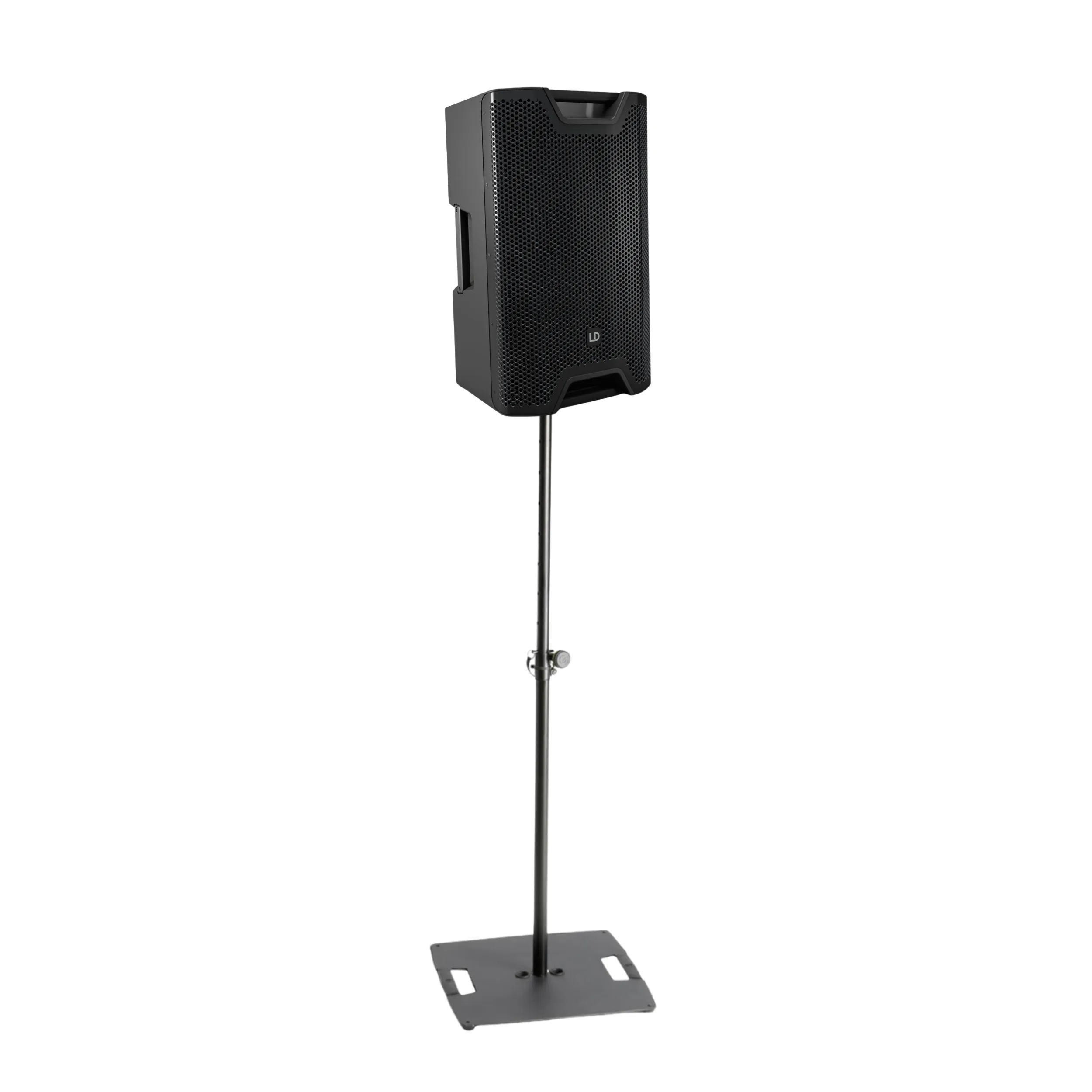 12" 300 Watt Powered Speaker Hire with Bluetooth & Baseplate Speaker Stand
