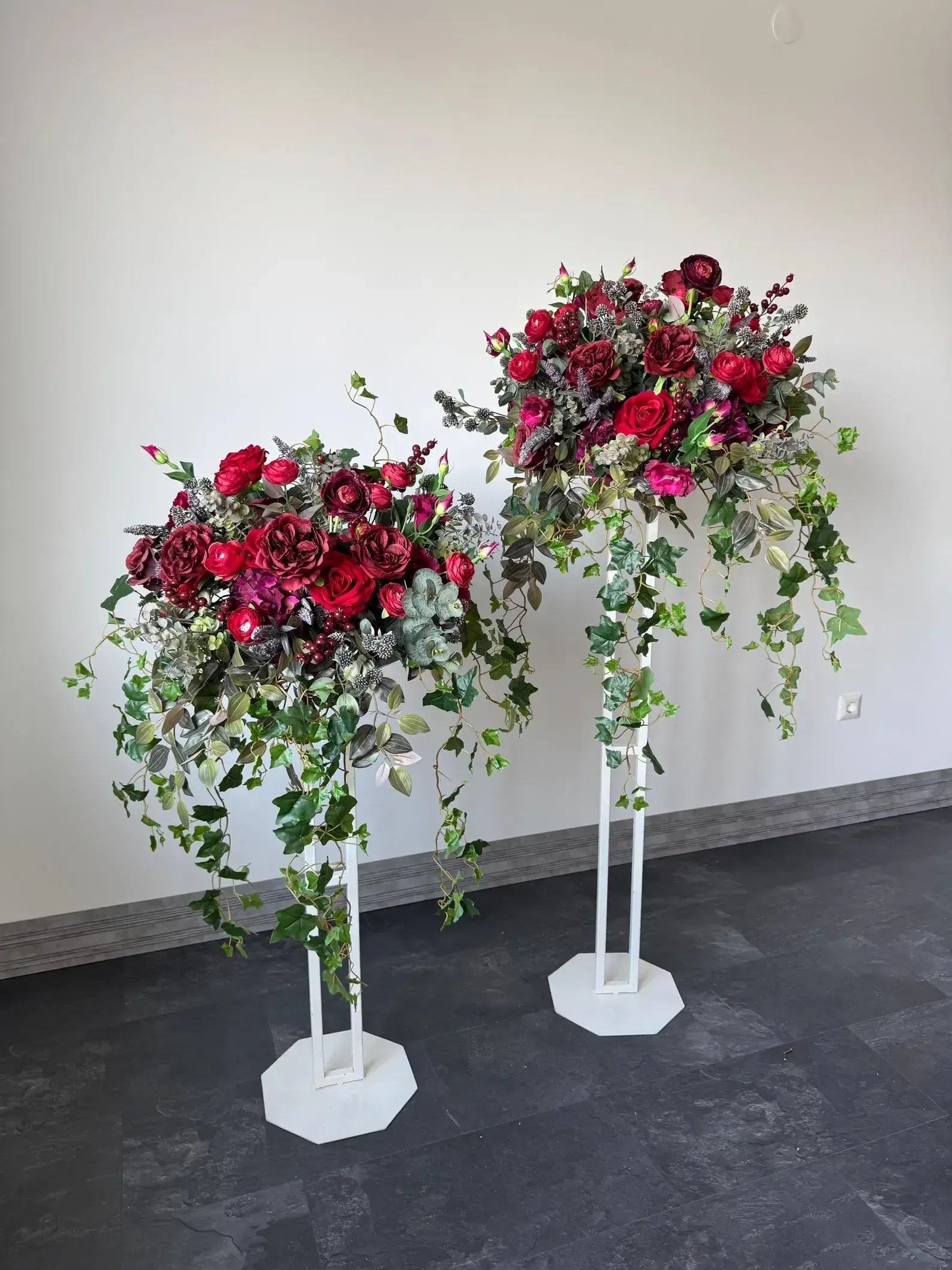 Scarlett Garden Pedestal Arrangements