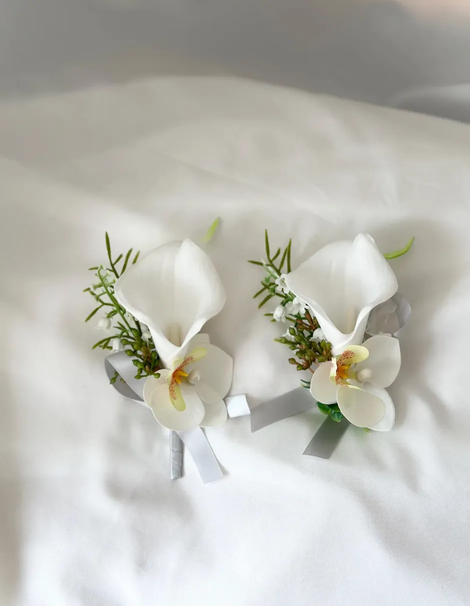 Calla Lily & Orchid Boutonniere 