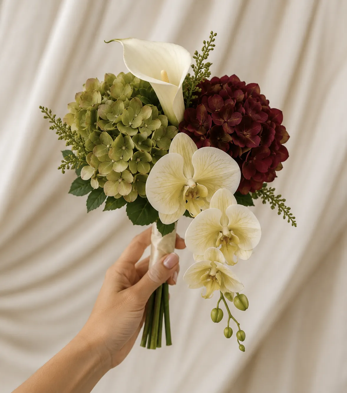 Olive & Ivory Bridesmaid Bouquet