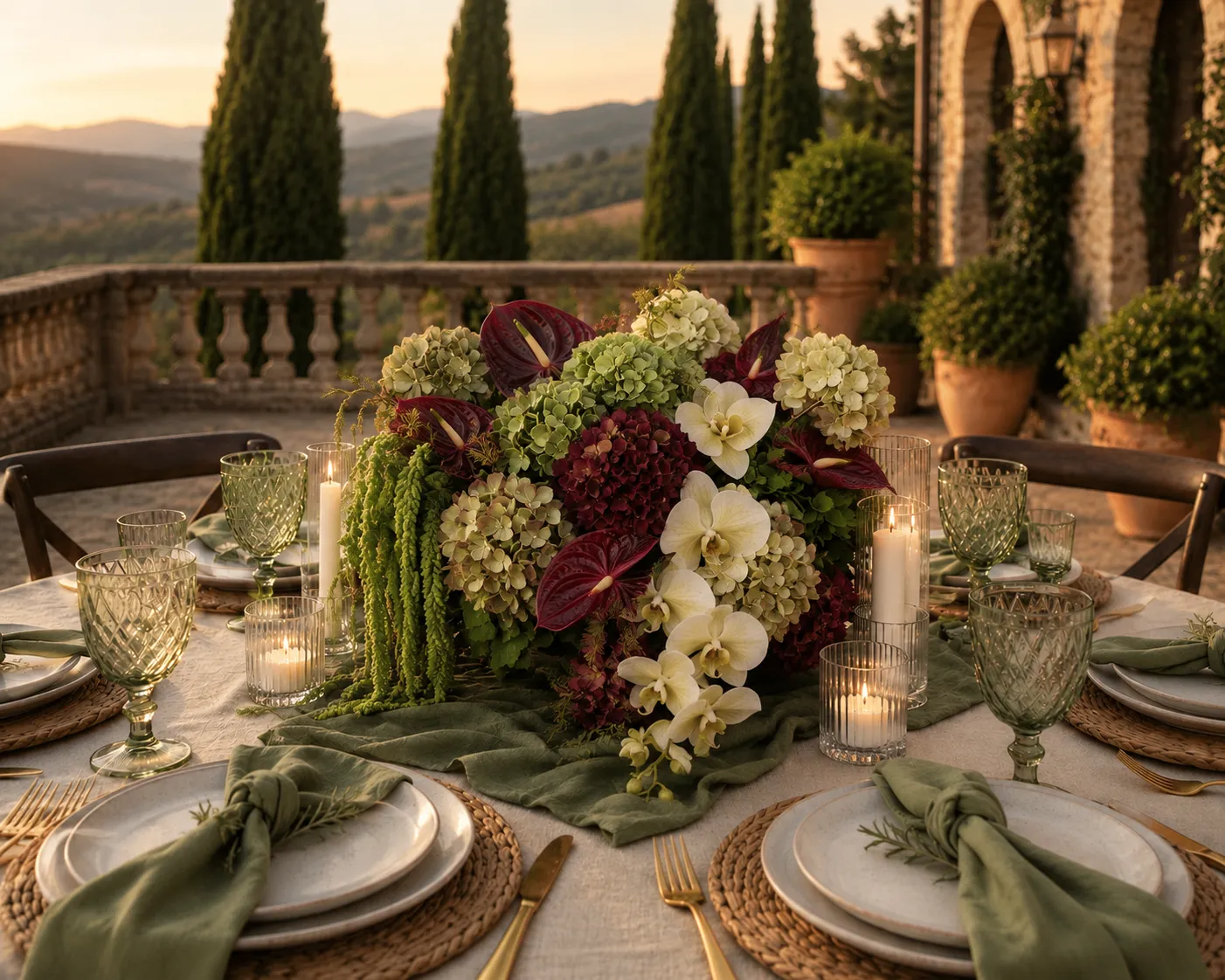 Olive & Ivory Grand Centerpiece