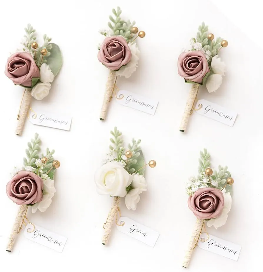 Dusty Rose Boutonniere
