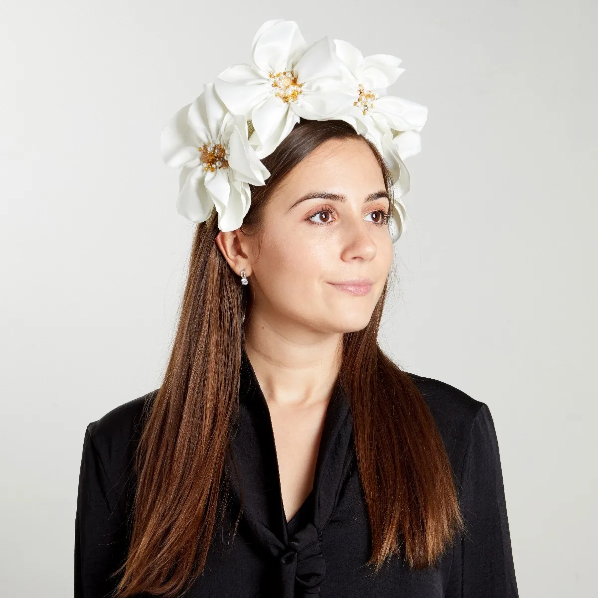 Daisy Floral Headband - Ivory