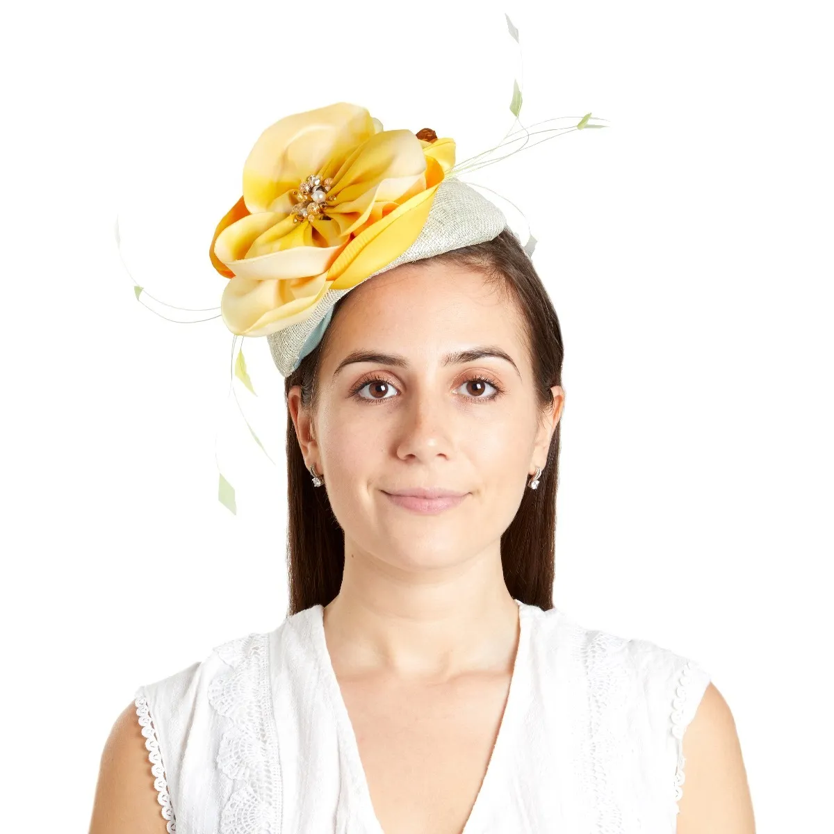 Ophelia floral beret - yellow
