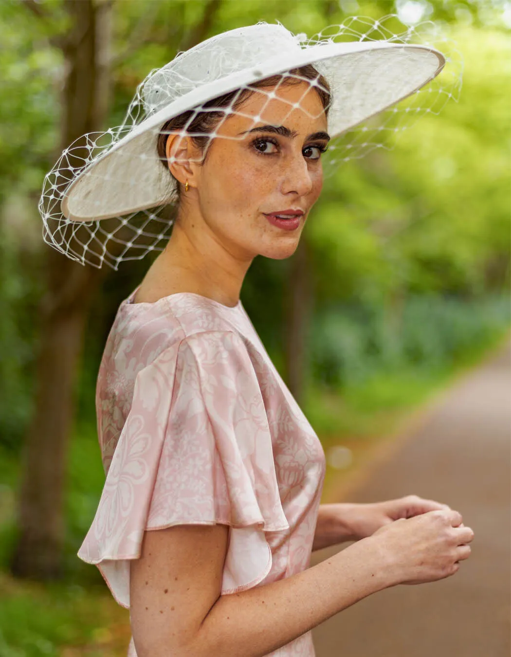 Nancy veiled brim - Ivory