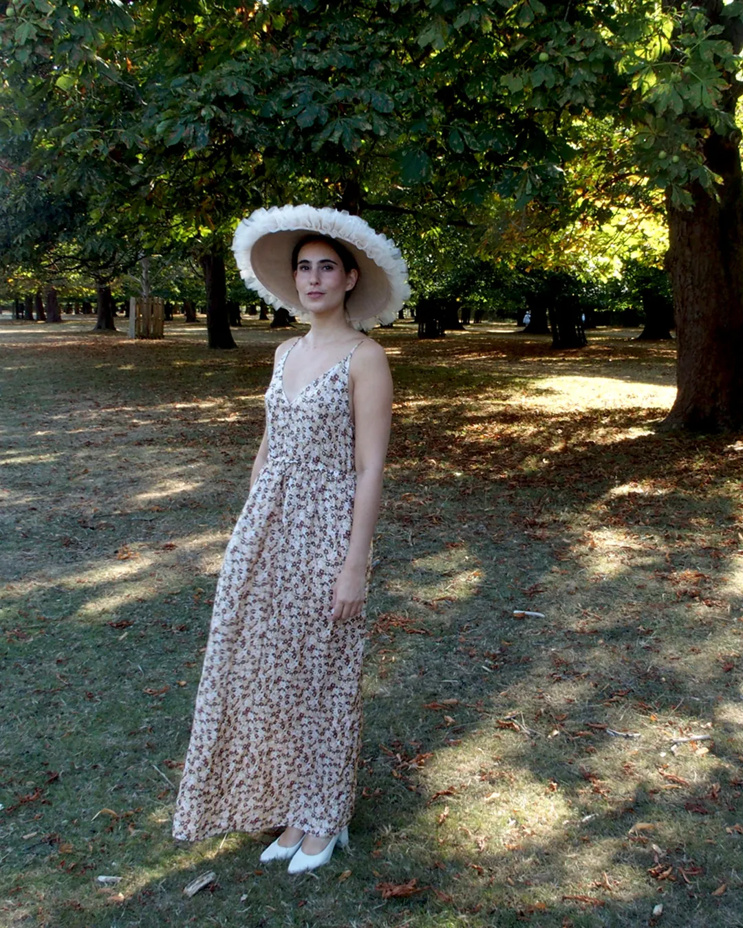 Mock-strich feathered brim in pink