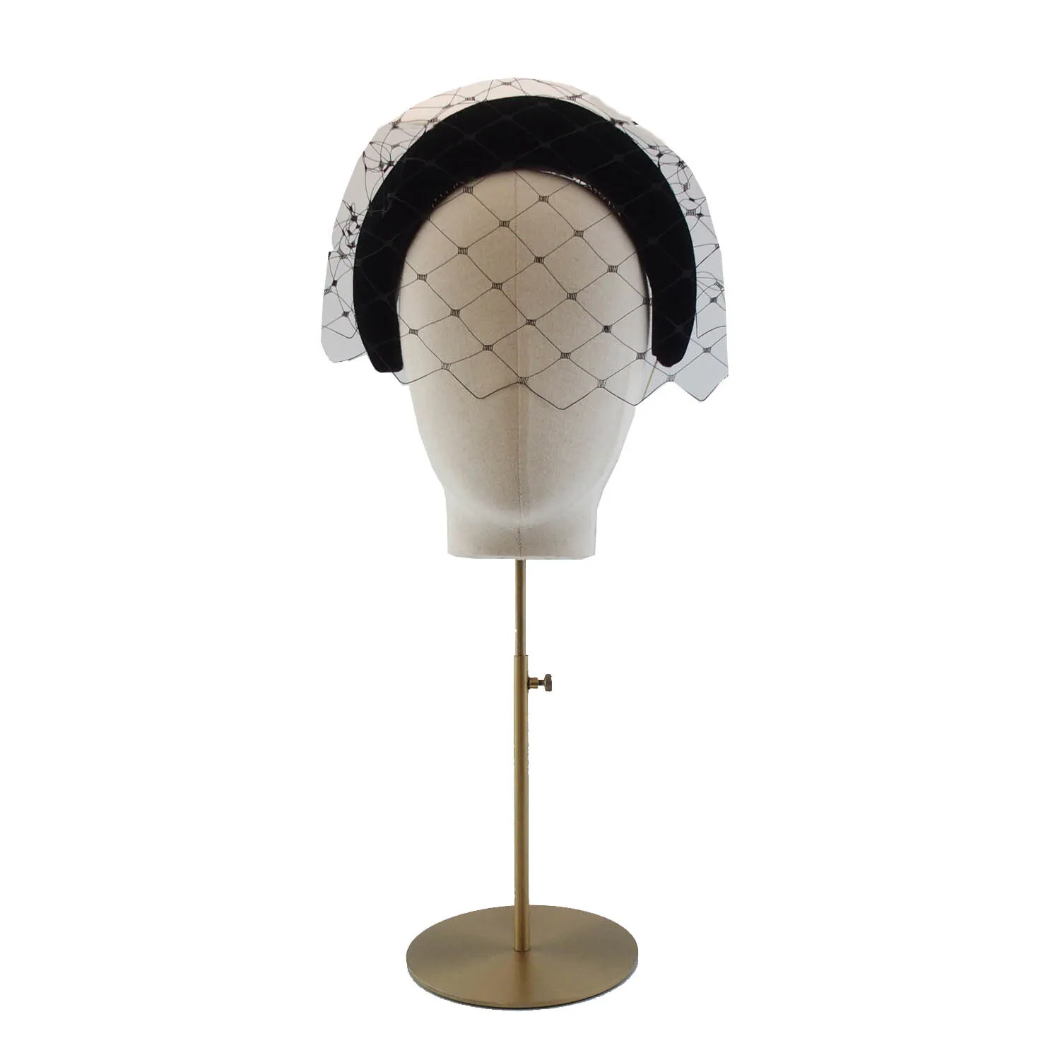 Marie veiled headband - black