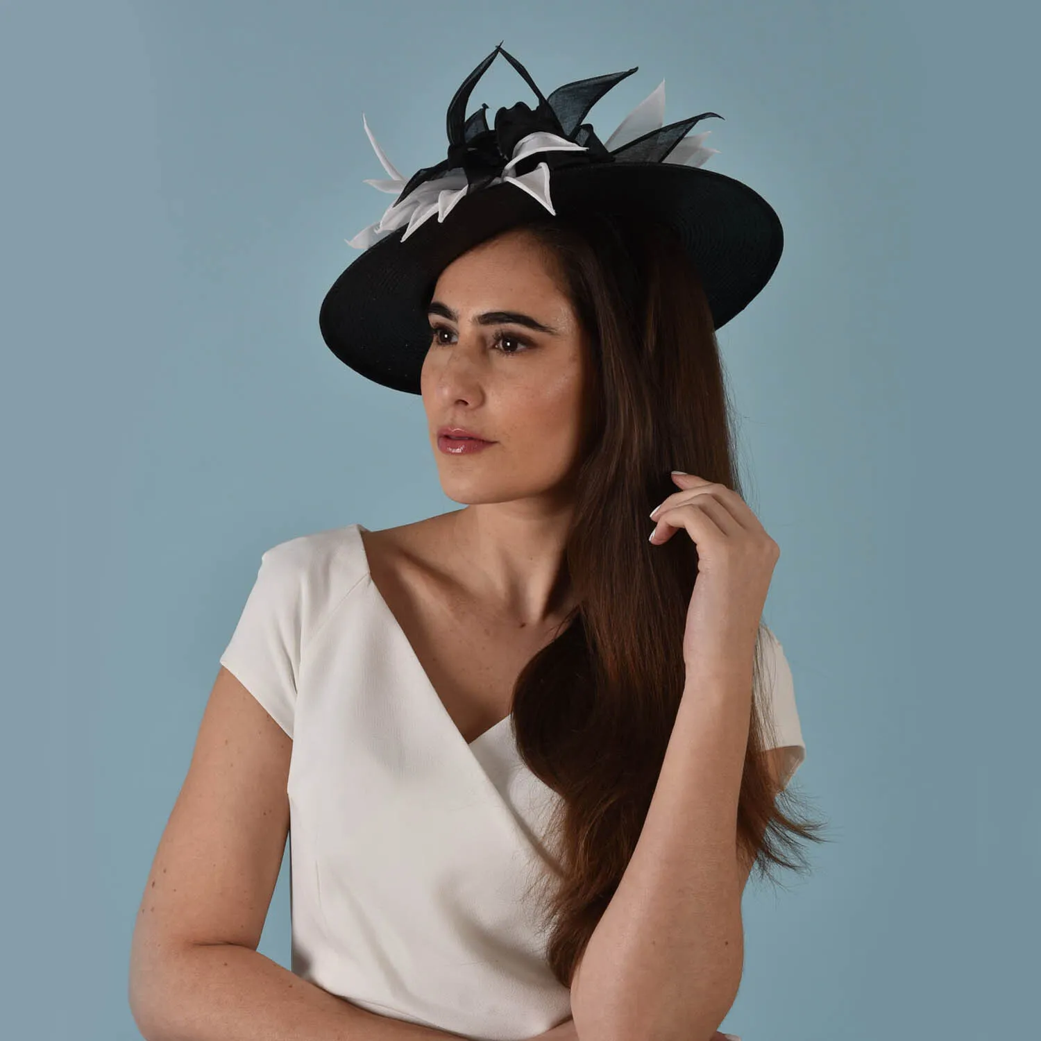 Caroline boater hat - black