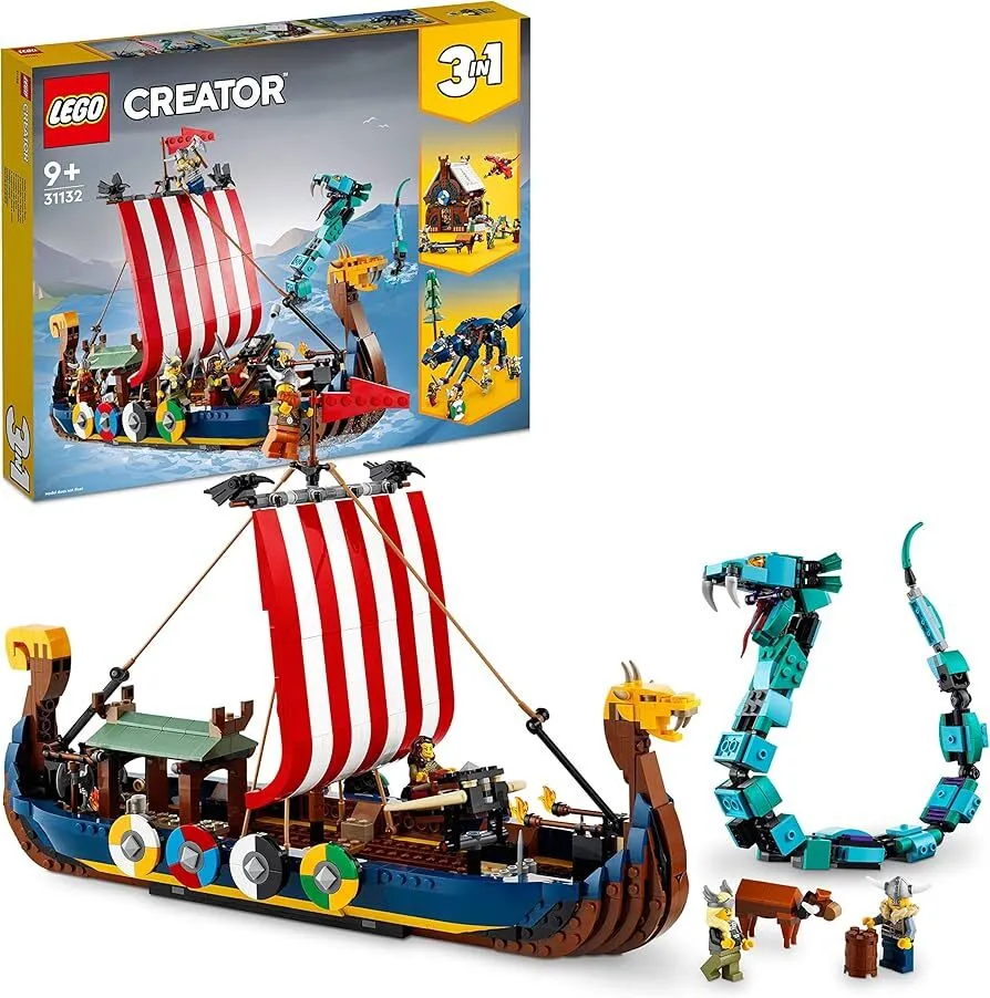 LEGO Vikingschip en de midgaardslang 31132