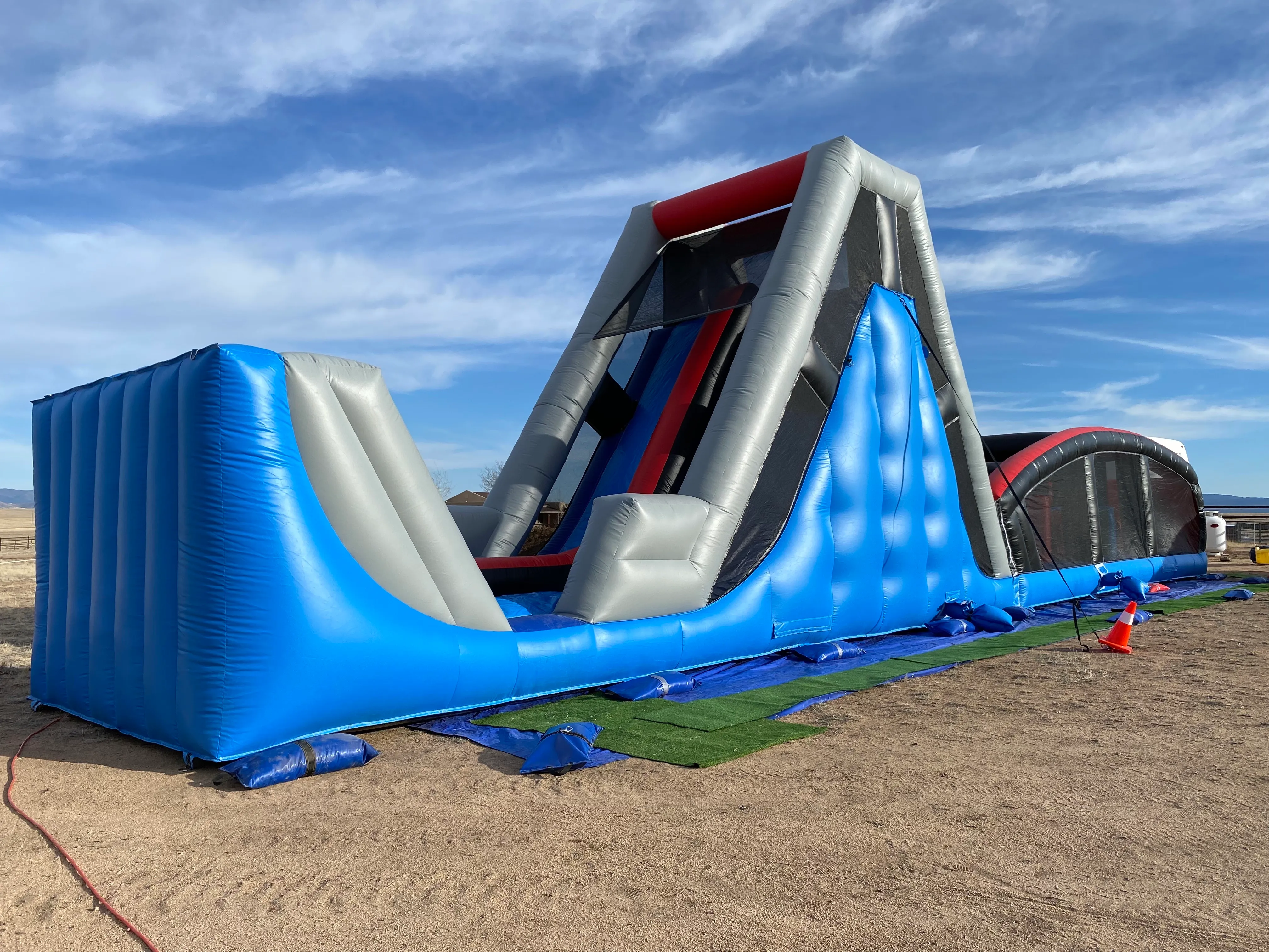 Ninja Obstacle Course with Slide