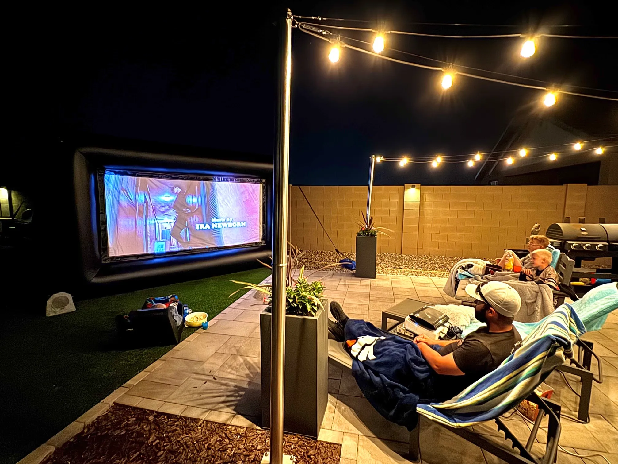 Backyard Big Screen Experience