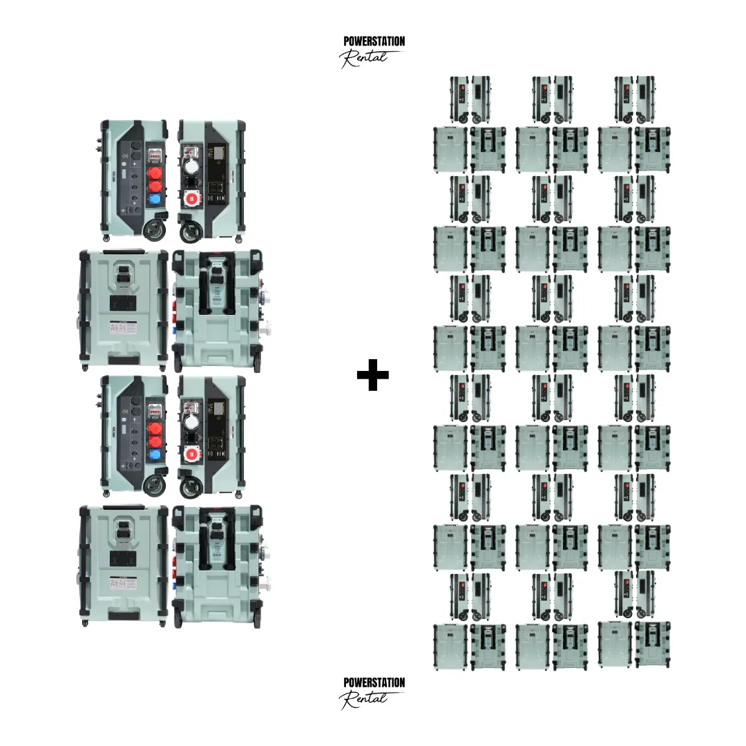 SET 76 - 2x PSR ULTRA (24.000 W / 16A & 32A) & 18x PSR ULTRA PRO (227.328 Wh)