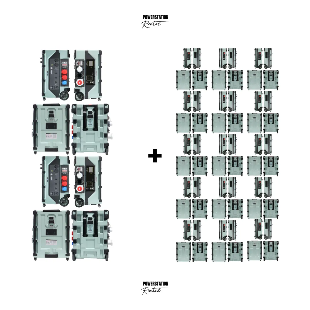 SET-73: 2x PSR ULTRA (24.000 W / 16A & 32A) & 15x PSR ULTRA PRO (192.000 Wh)