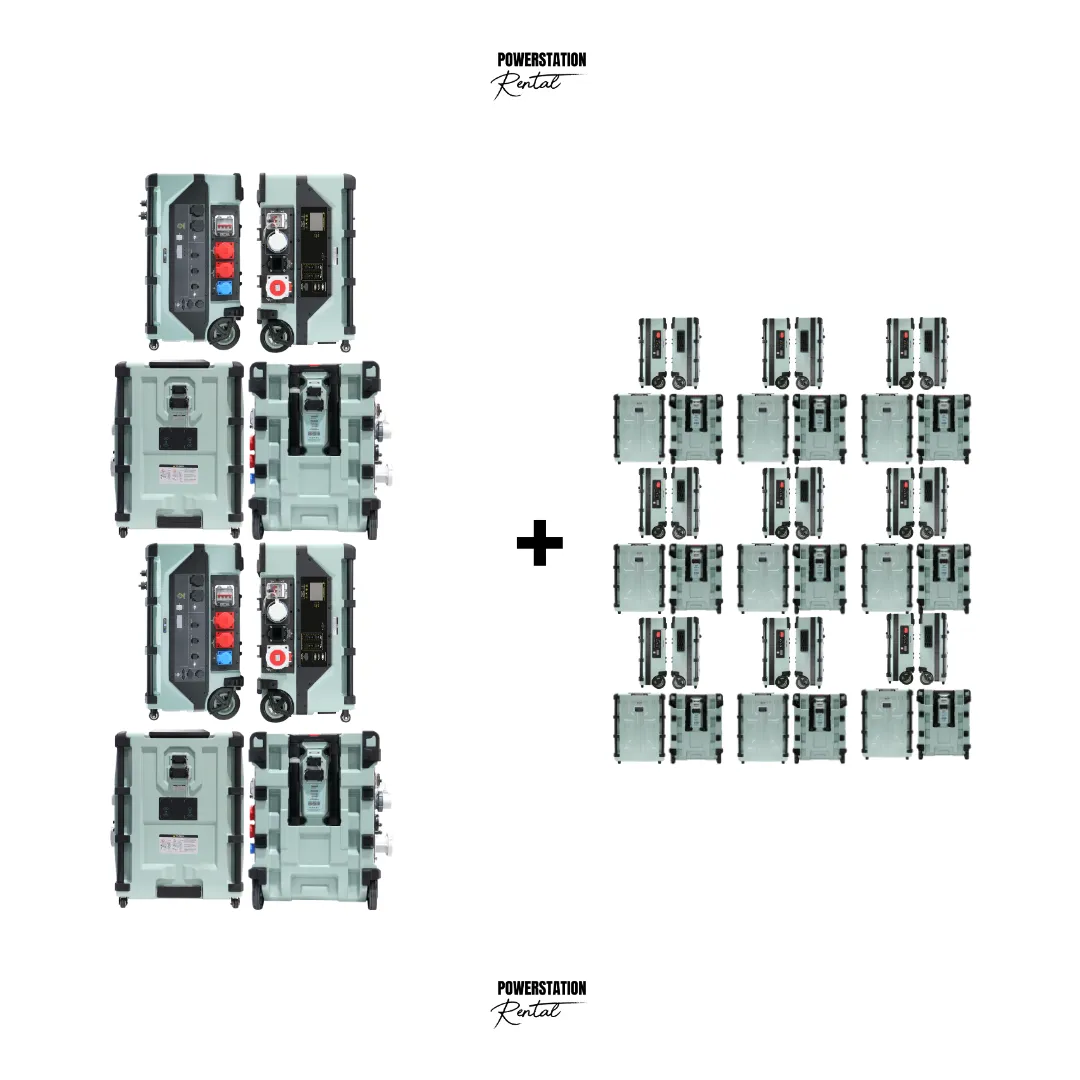 SET-67: 2x PSR ULTRA (24.000 W / 16A & 32A) & 9x PSR ULTRA PRO (121.344 Wh)