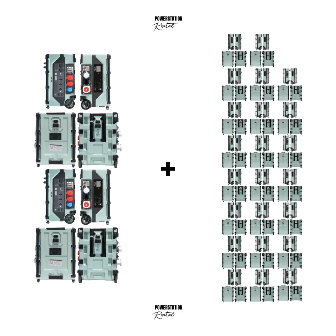 SET-81: 2x PSR ULTRA (24.000 W / 16A & 32A) & 23x PSR ULTRA PRO (286.208 Wh)