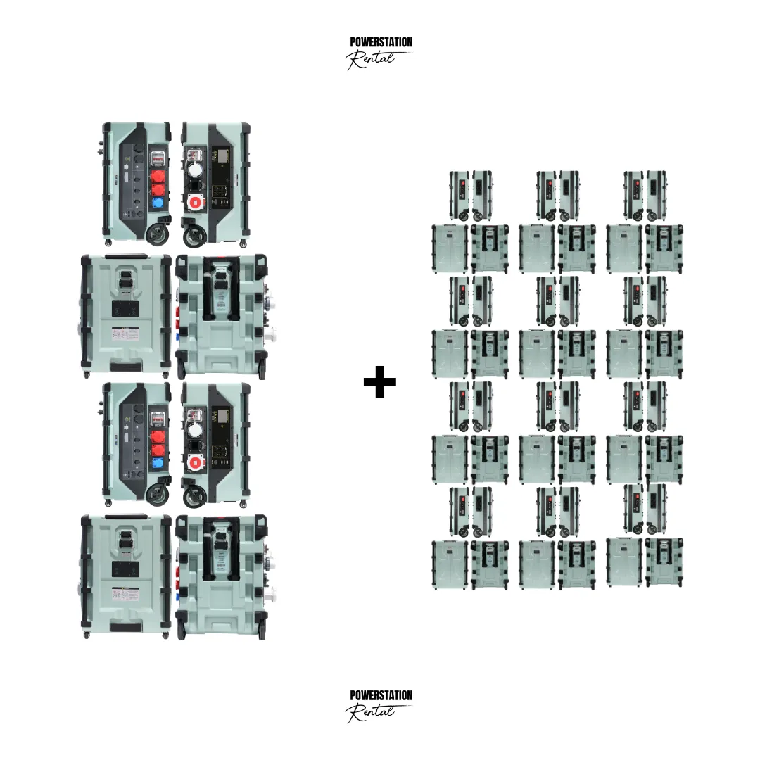 SET-70: 2x PSR ULTRA (24.000 W / 16A & 32A) & 12x PSR ULTRA PRO (156.672 Wh)