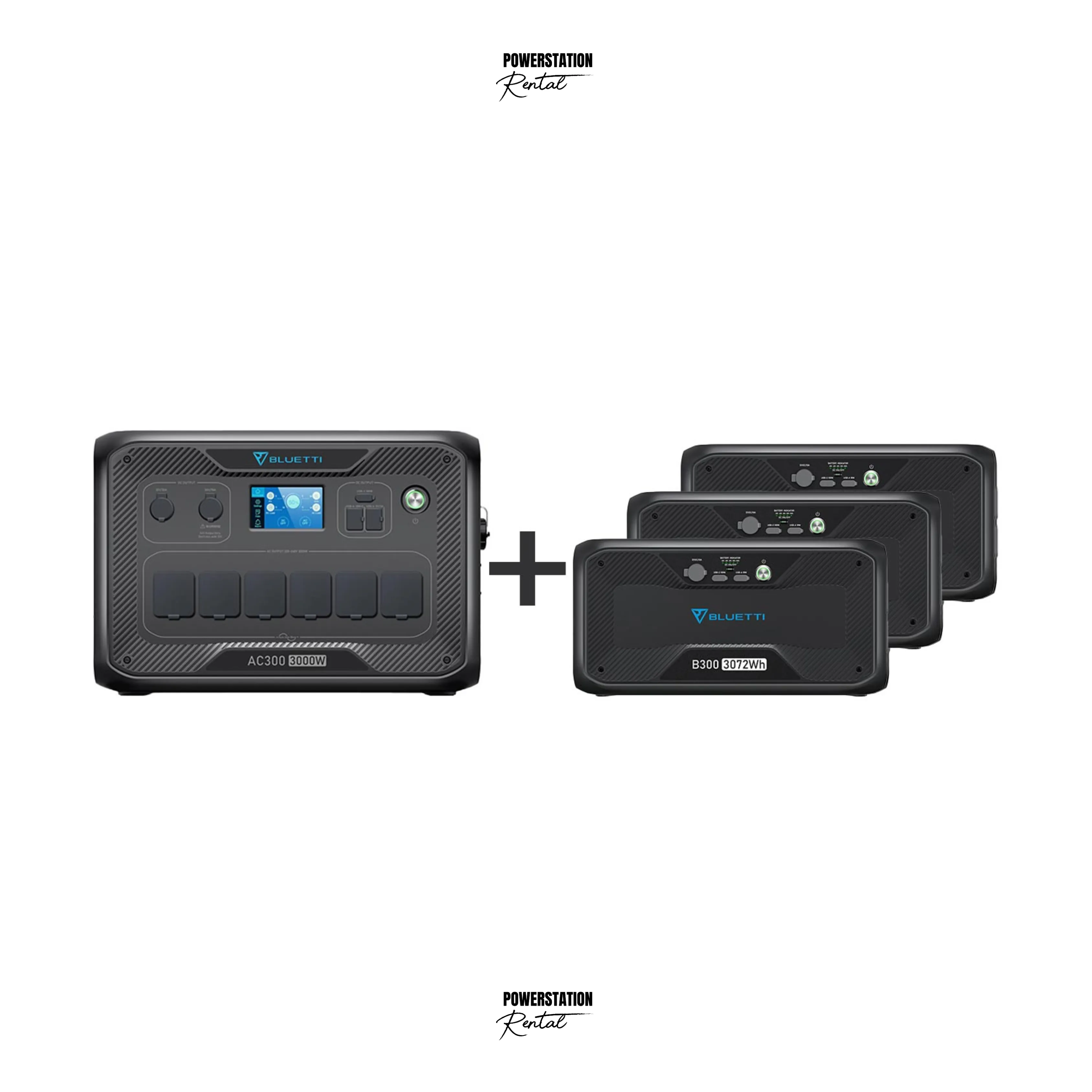 SET-9: Bluetti AC300 + 3 Stück Bluetti B300 Powerstation (9.216 Wh.)