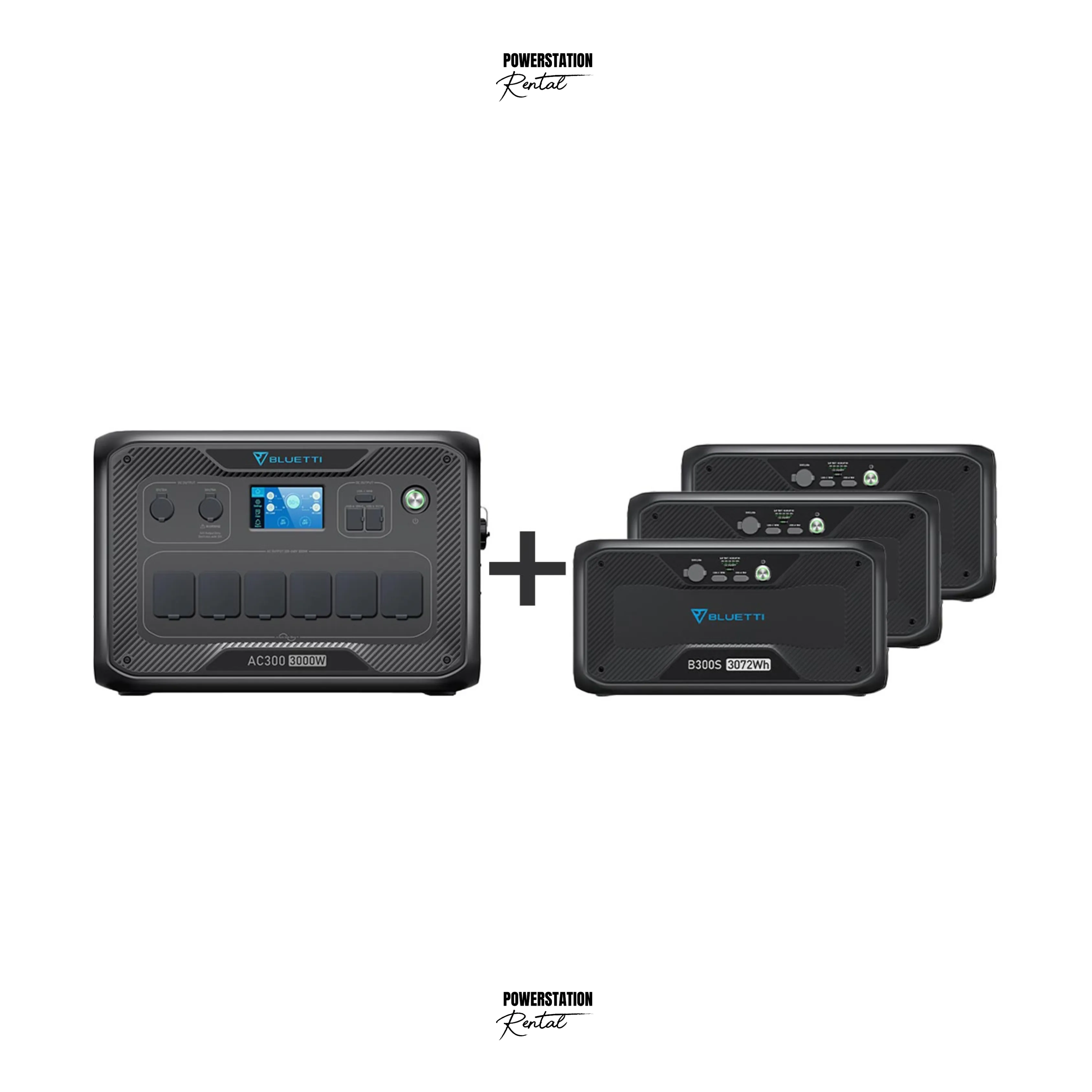 SET-13: Bluetti AC300 + 3 Stück Bluetti B300S Powerstation (9.216 Wh.)