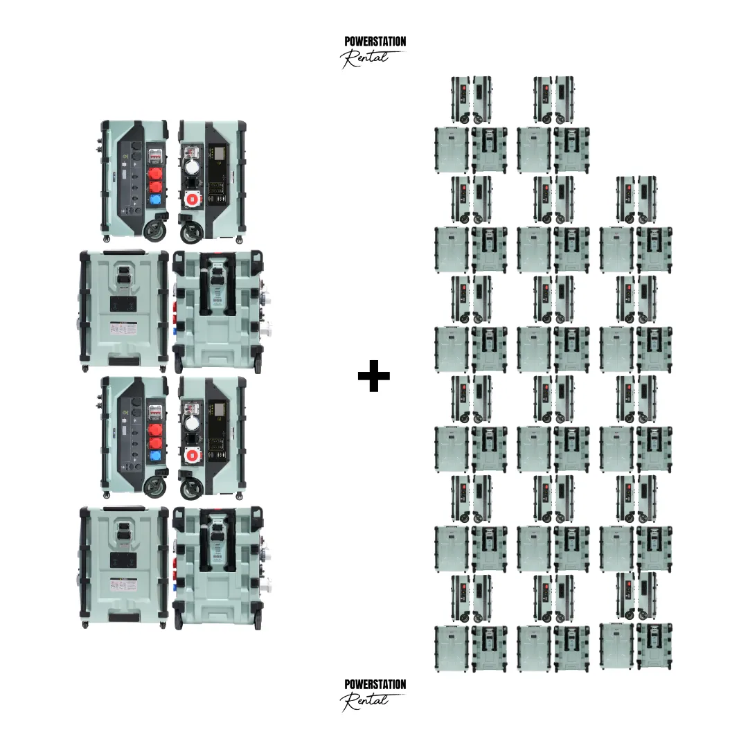 SET-75: 2x PSR ULTRA (24.000 W / 16A & 32A) & 17x PSR ULTRA PRO (215.552 Wh)