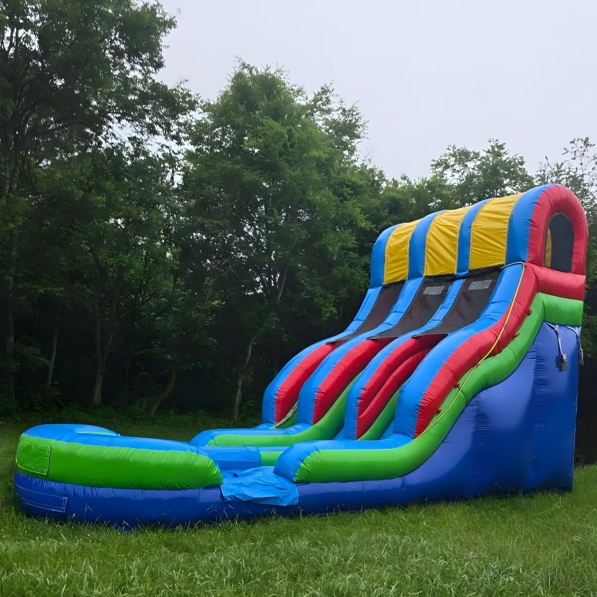 Rainbow Dual Lane Inflatable Slide