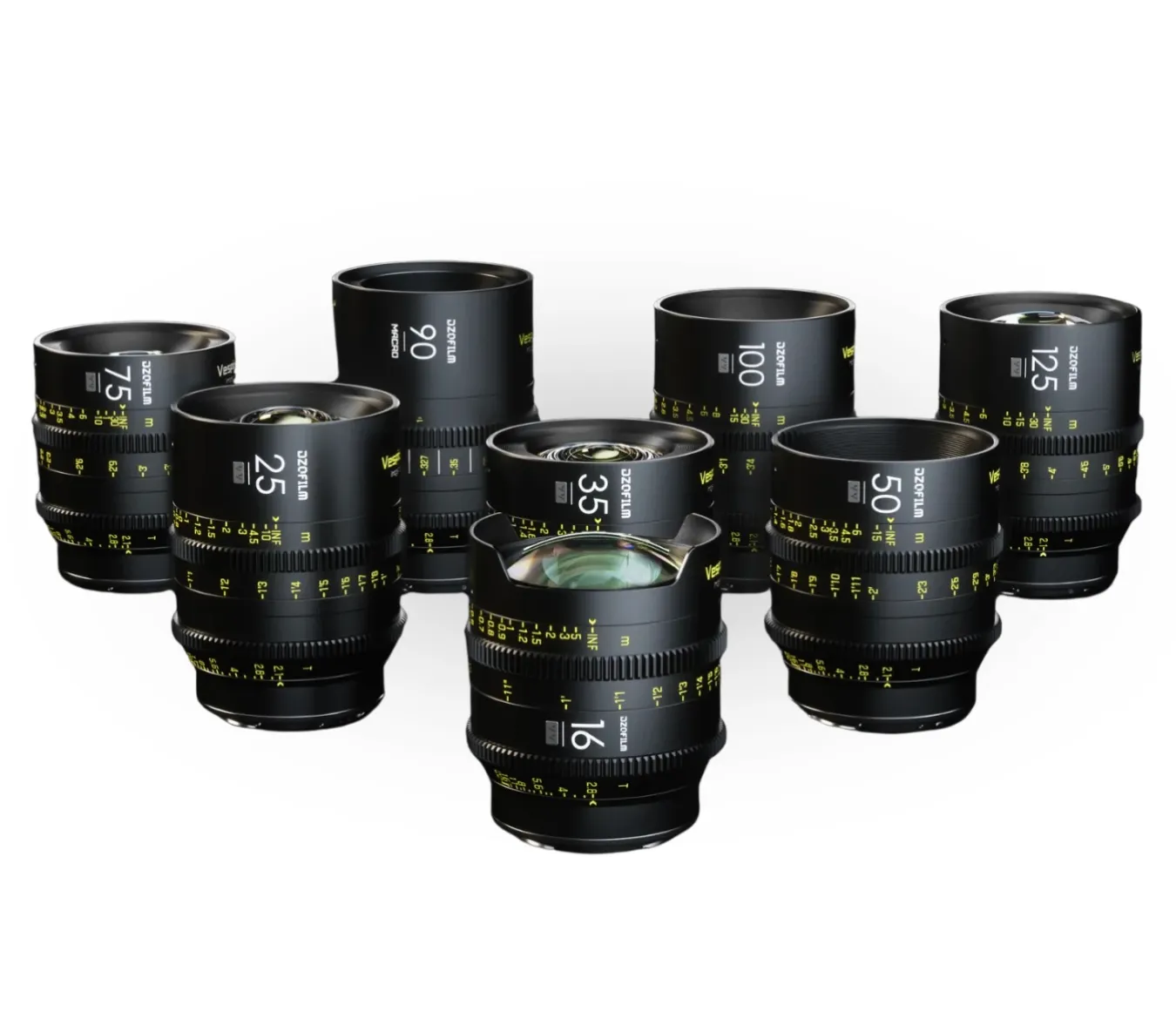 DZO LENS SET 16,25,35,50,75,90,125MM PL Mount