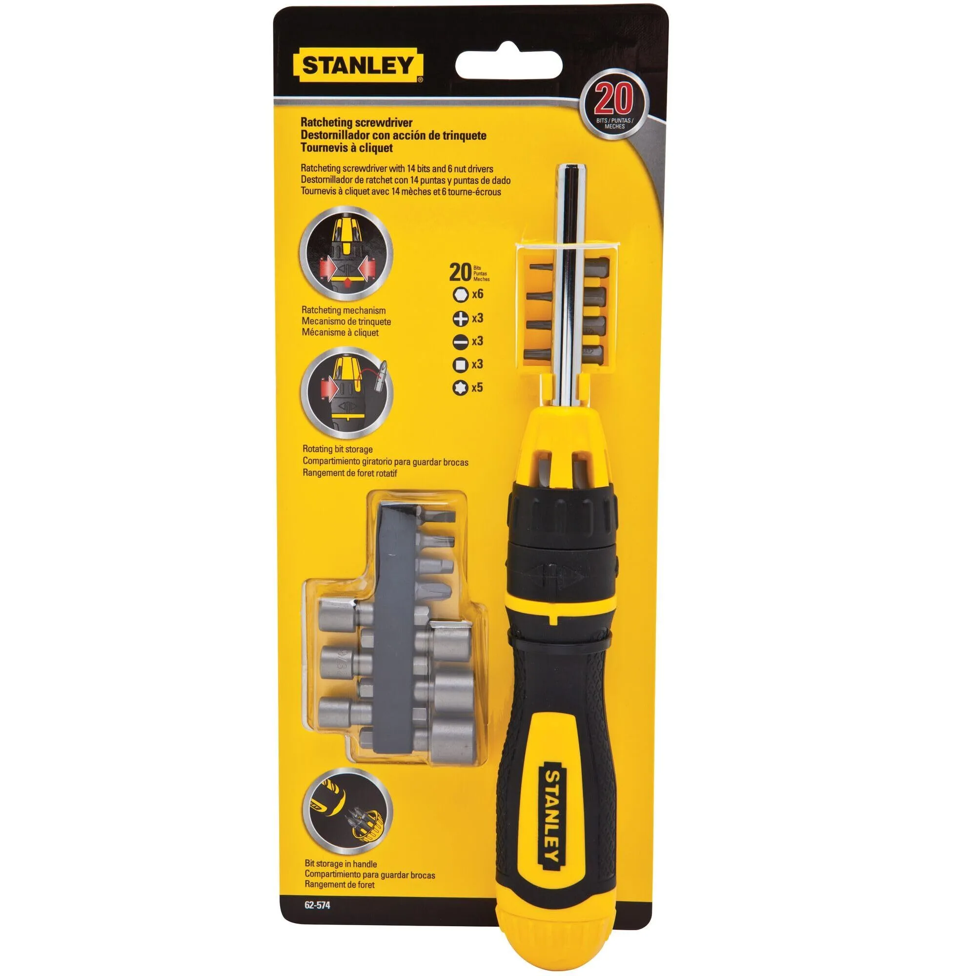 Stanley Ratcheting Screwdriver (20pcs set)