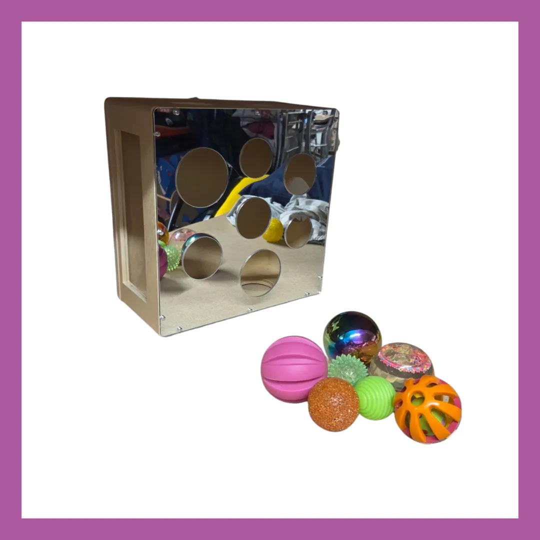 GYM 119 Mirrored sensory posting & sorting box