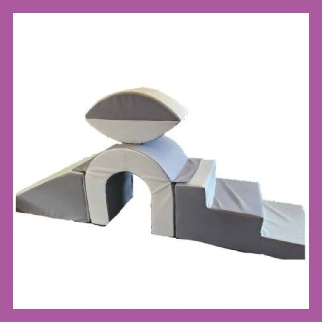 GYM 303 Softplay Step and Slide (Grey&White)