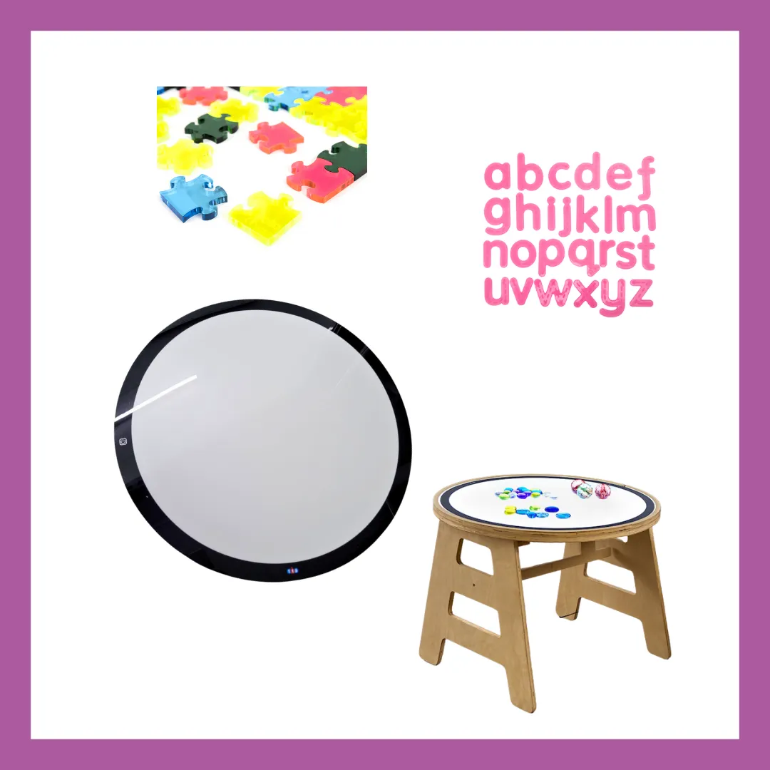 GYM 92 Circular Light Panel with Table and Accessories