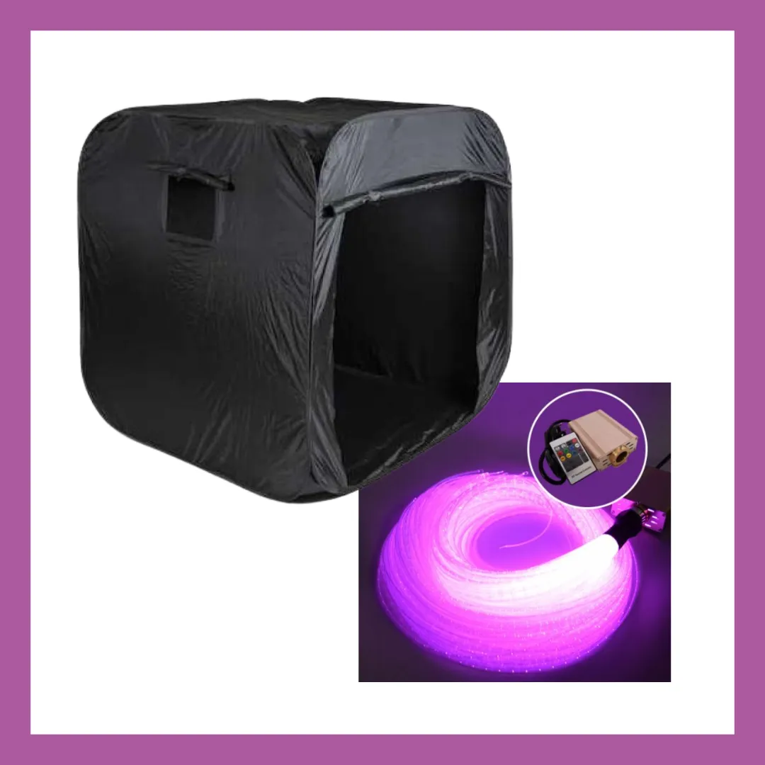 GYM 418 Wheelchair accessible dark den with long white fibreoptic lights