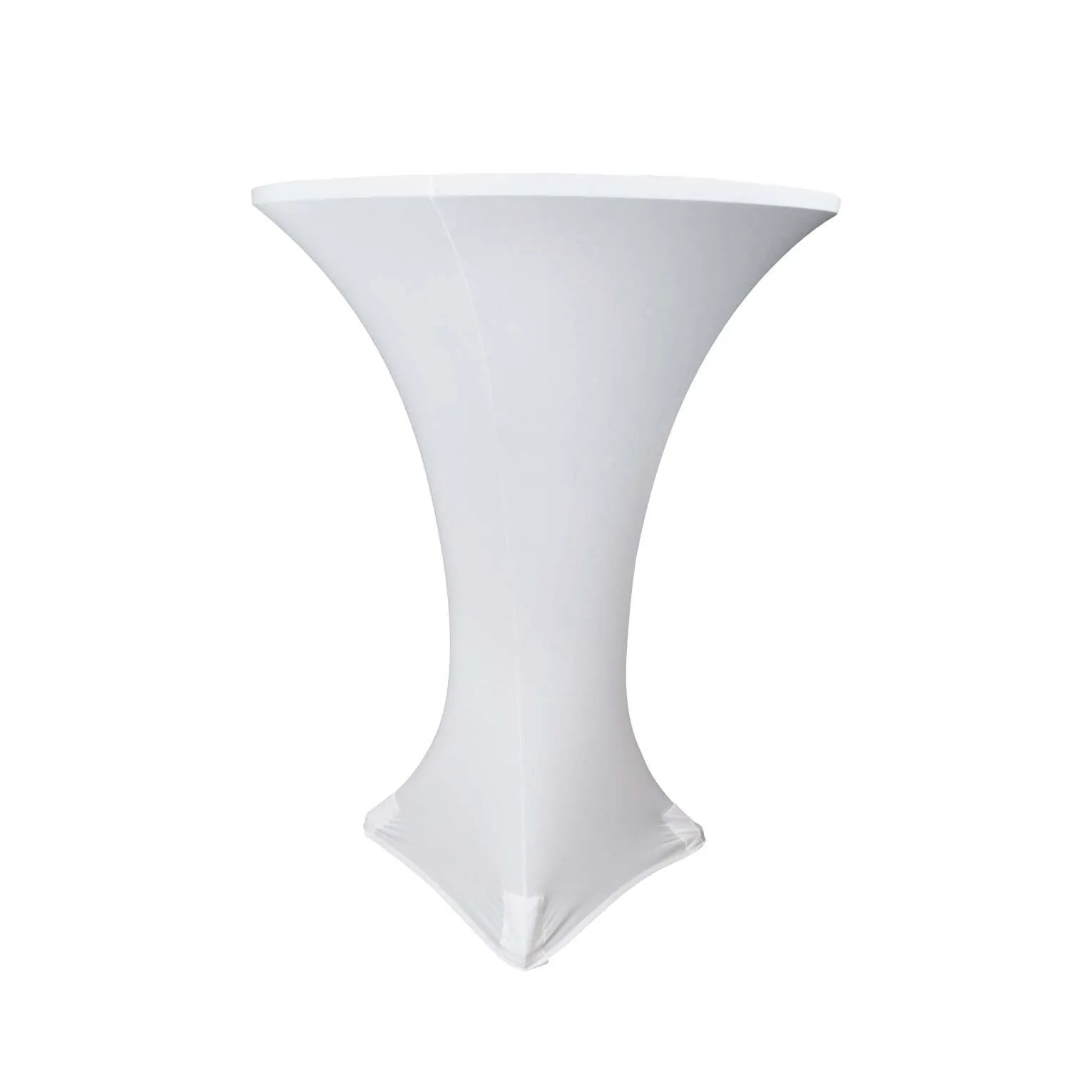 Spandex Cocktail Table Cover 30" Round - White