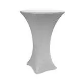 Spandex Cocktail Table Cover 30" Round - Silver
