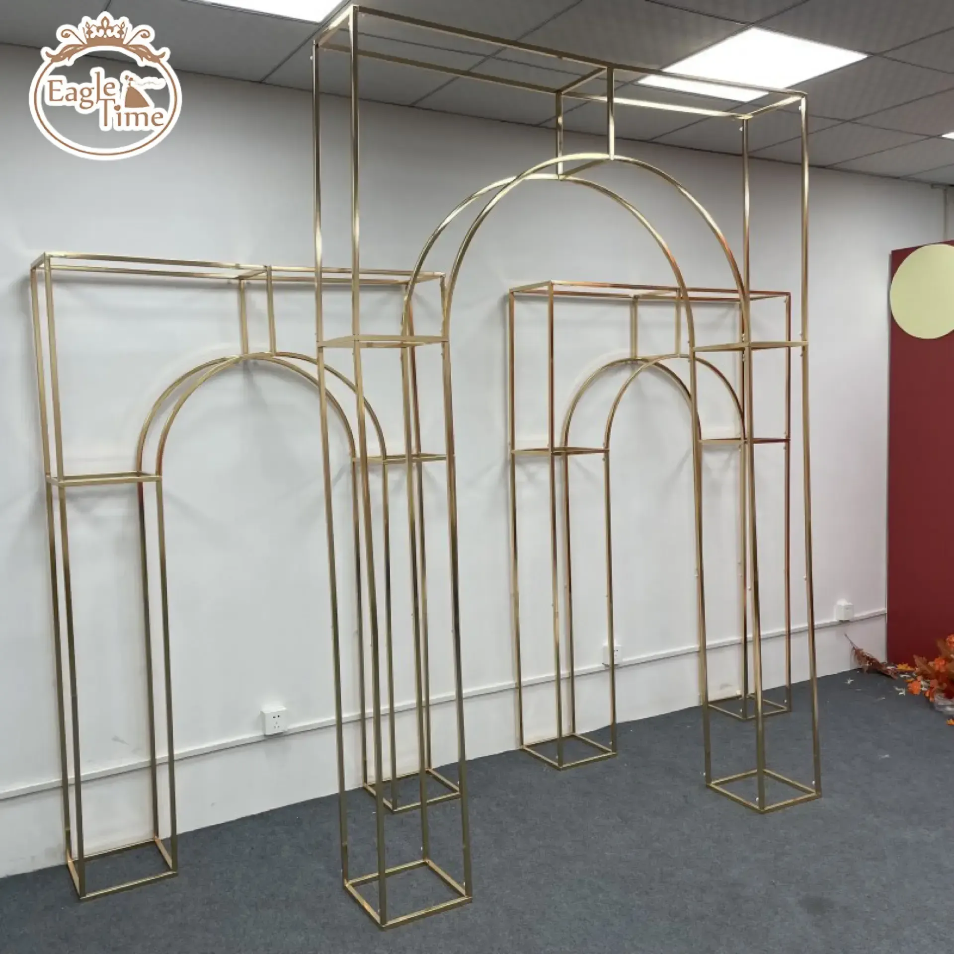 Gold Iron Wedding Arch Set