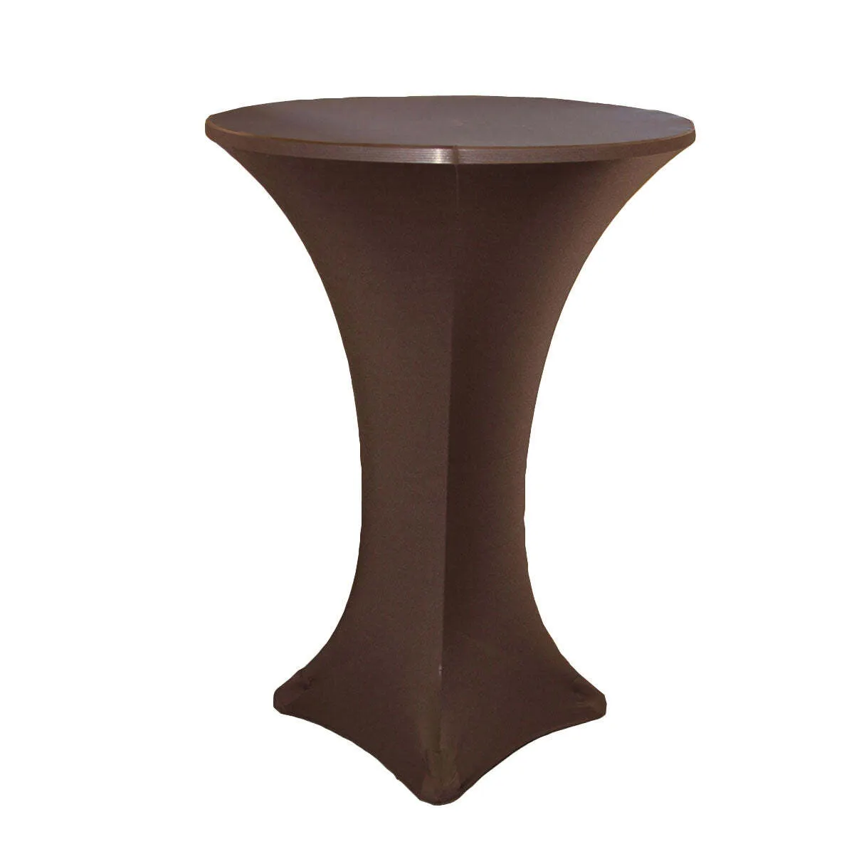 Spandex Cocktail Table Cover 30" Round - Chocolate Brown