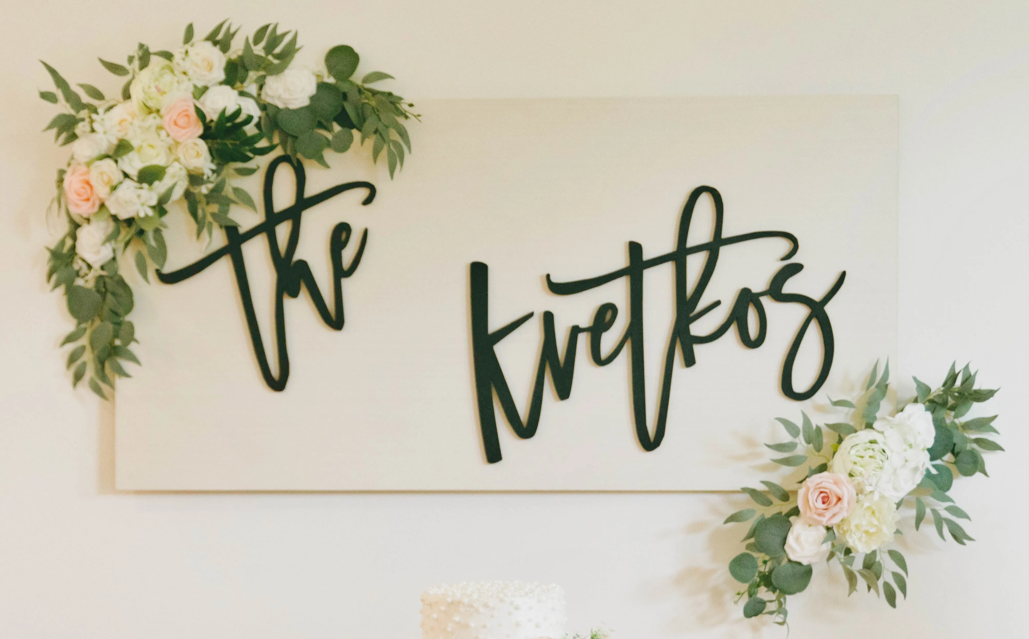 Blush Collection- Blush Welcome Sign Flowers, 2 Swags 