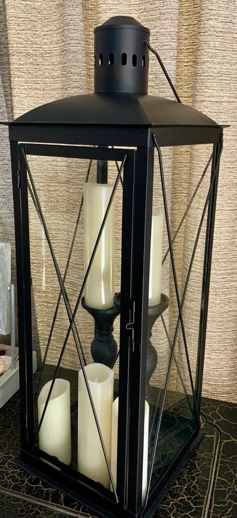 Lanterns- Black, Large 33" x 10" x 10” 