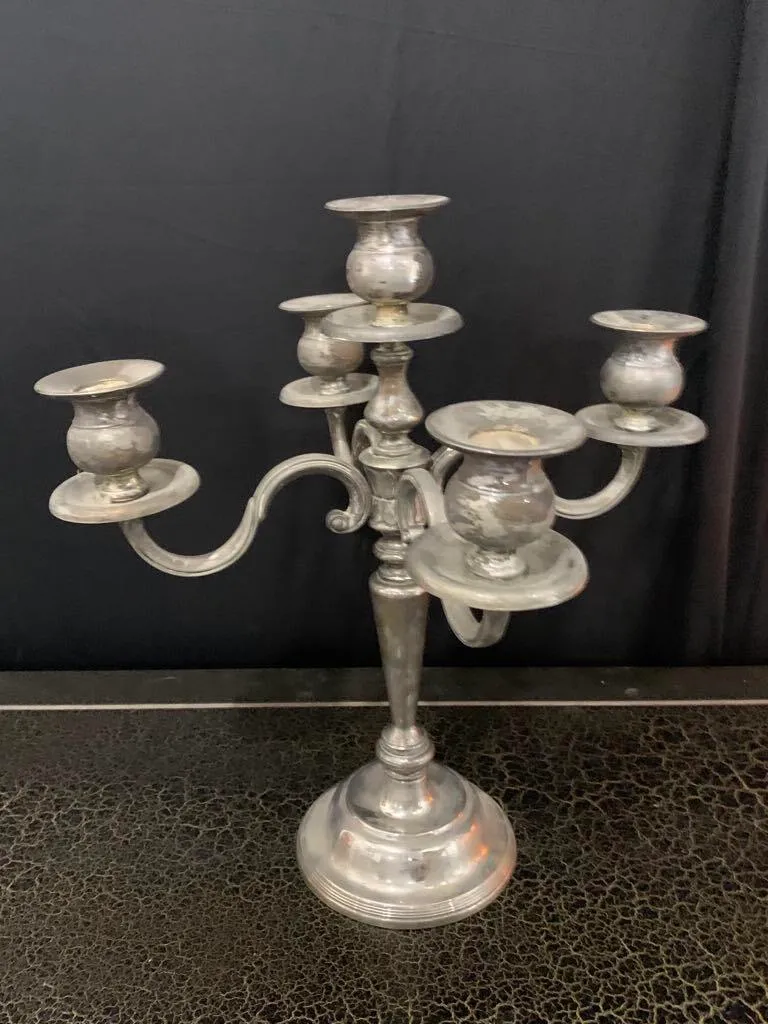 Candelabra- Silver 5 Arm Candelabra 