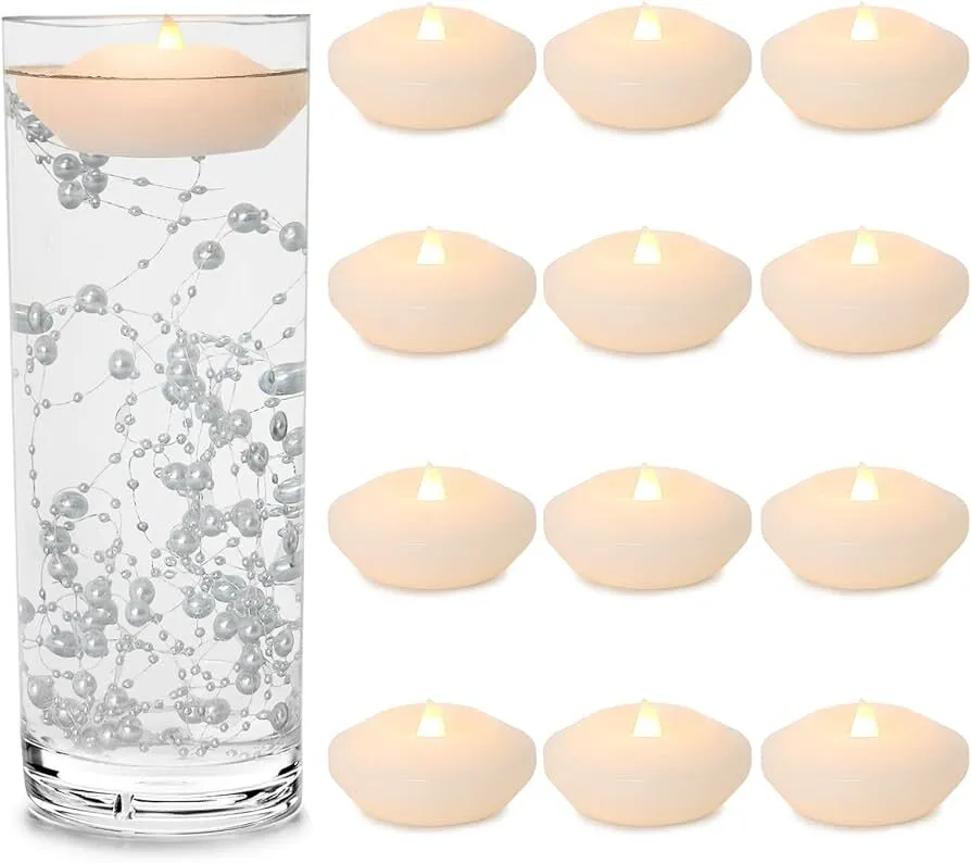 Candles- LED floating candles 2 in., waterproof