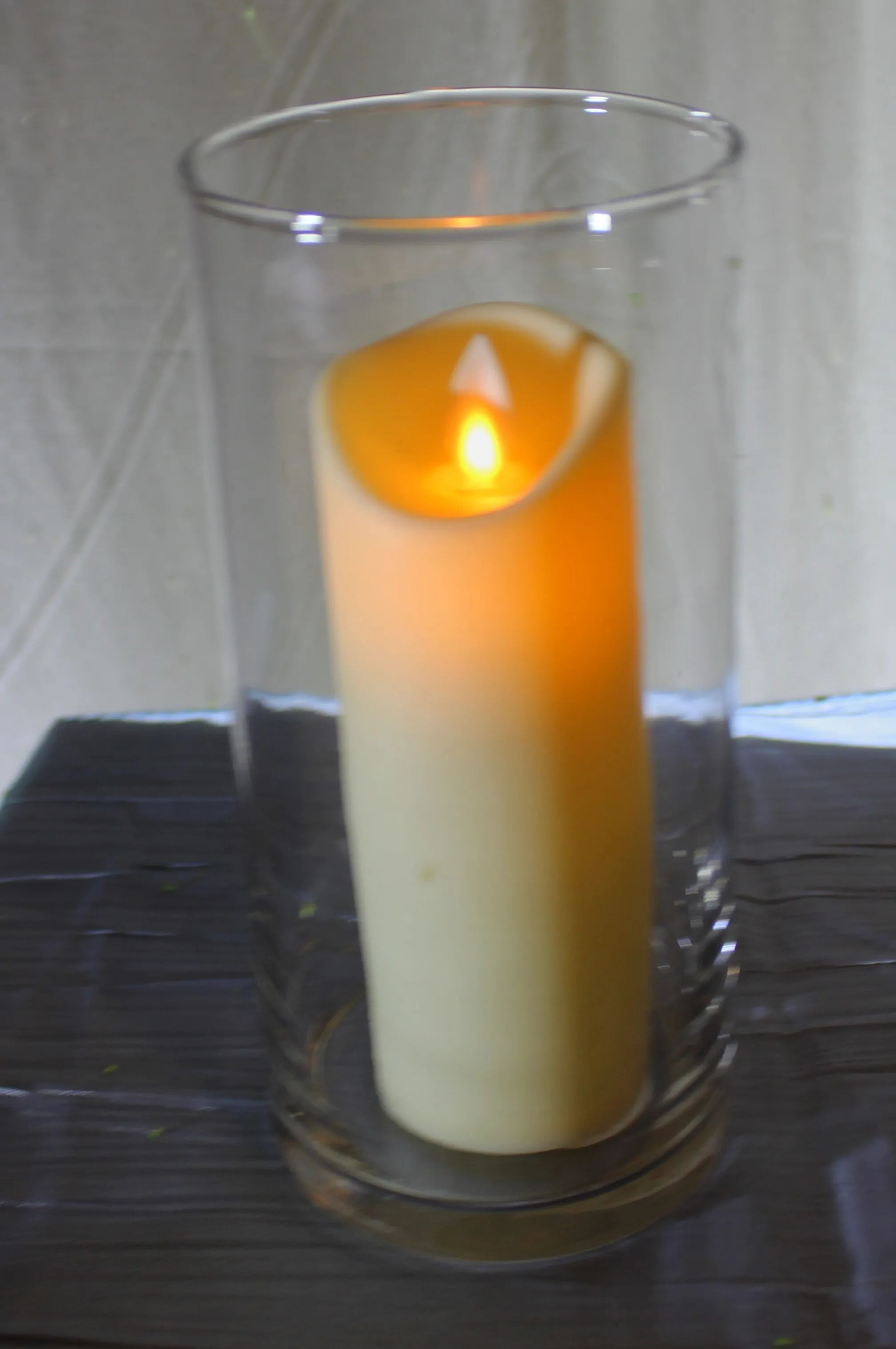 Candles- LED Waterproof set of 12, various sizes D 2.2" x H 4", 5", 6", 7" 