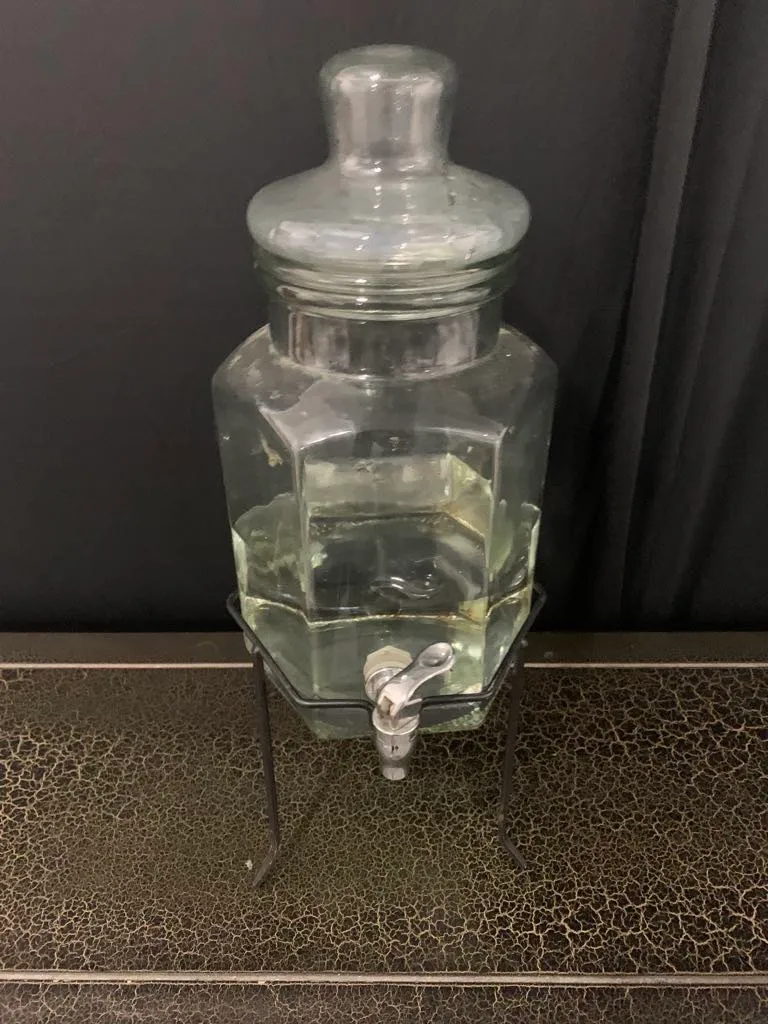Food Service- Serving Dishes- Beverage Dispenser (Glass)  w/ Stand 