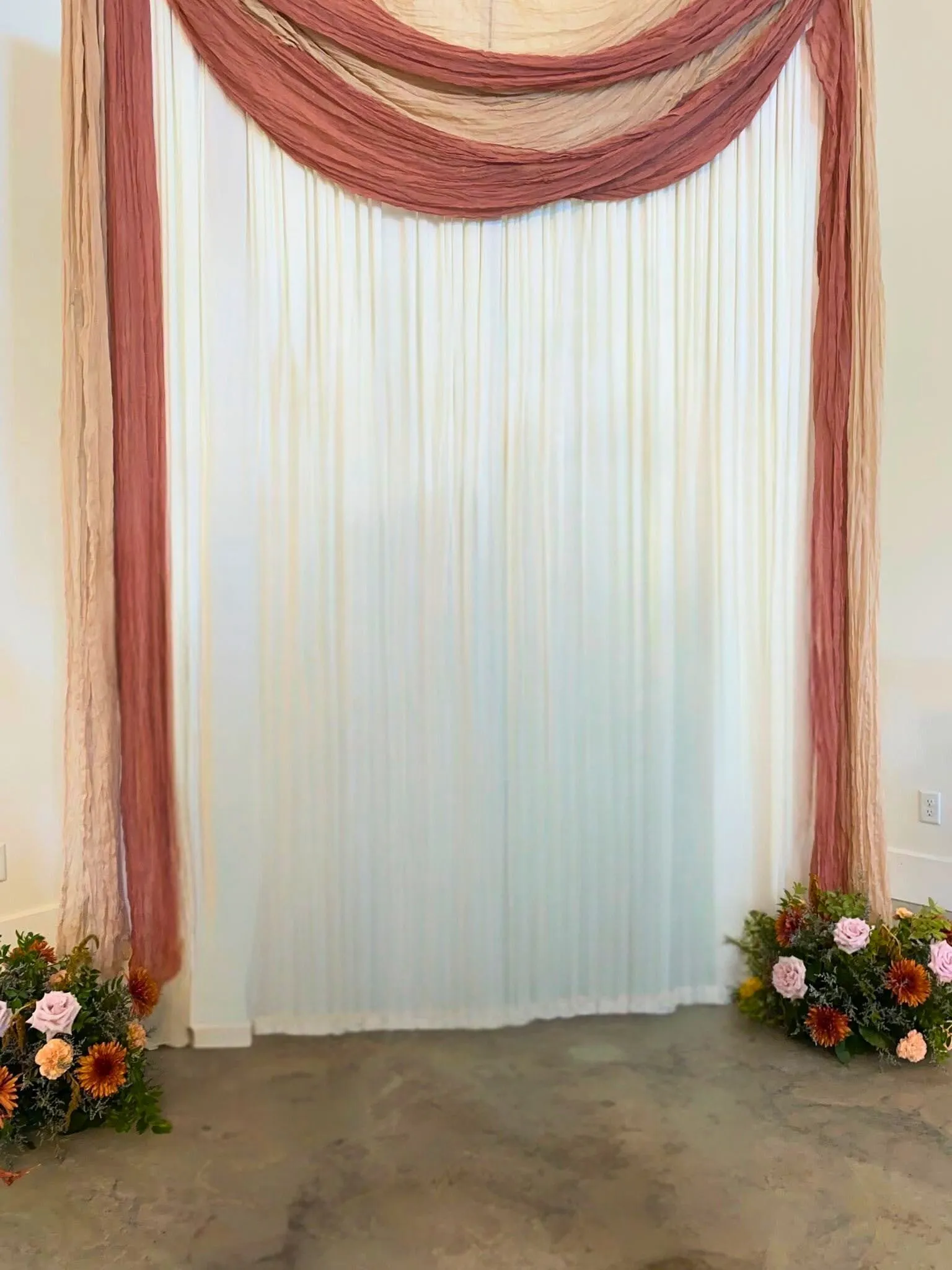 Backdrop Drapes- Ivory Backdrop Curtain 10ft x 10ft (2 panels)