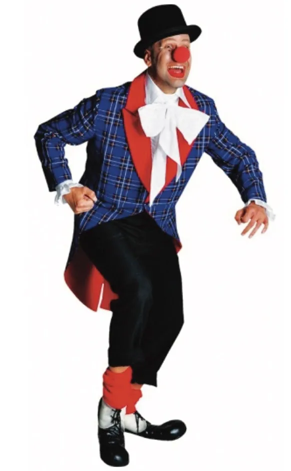 Clowns mantel geruit huren
