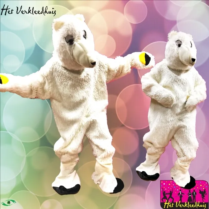 IJsbeer mascotte kostuum huren