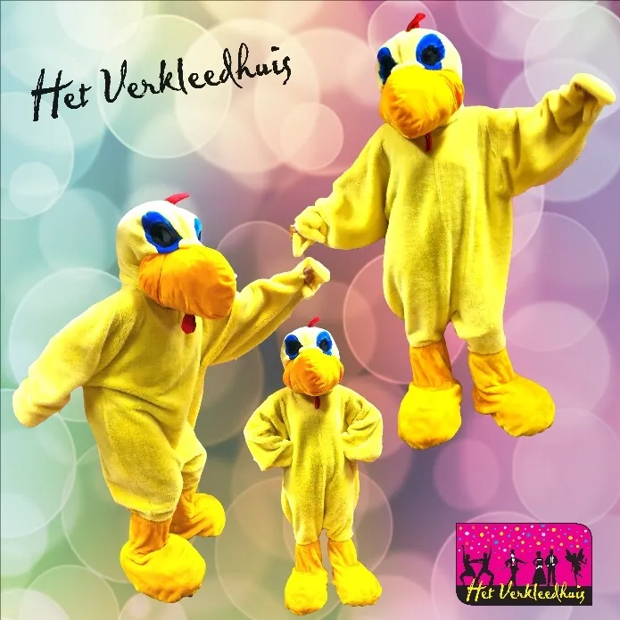 Kip mascotte kostuum deluxe huren