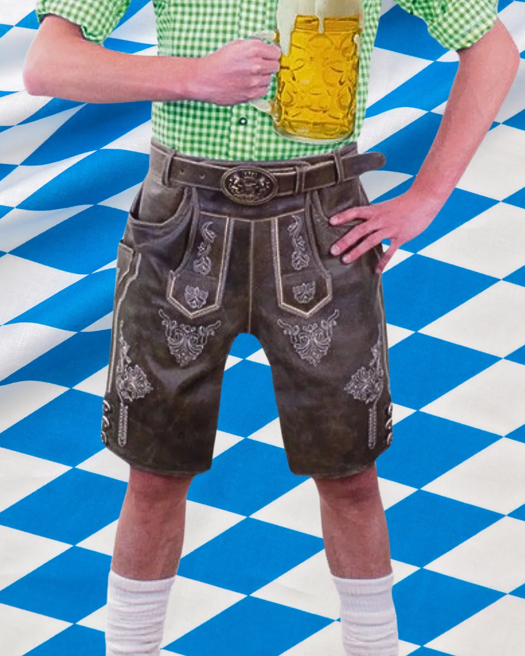 Lederhosen oktoberfest kort model huren