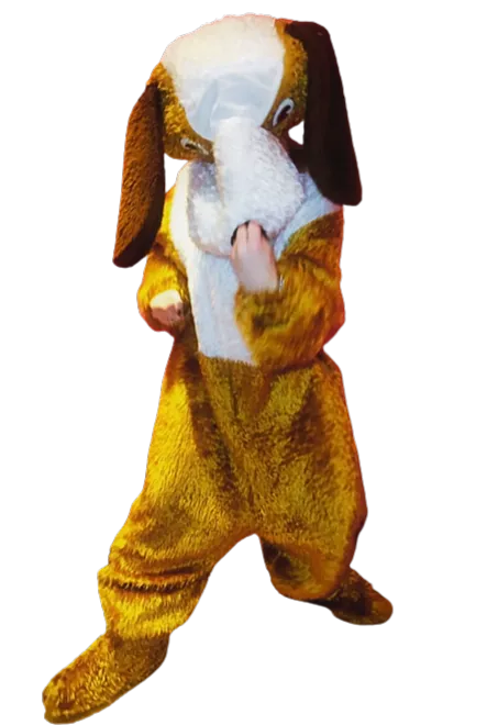 Hond mascotte kostuum huren