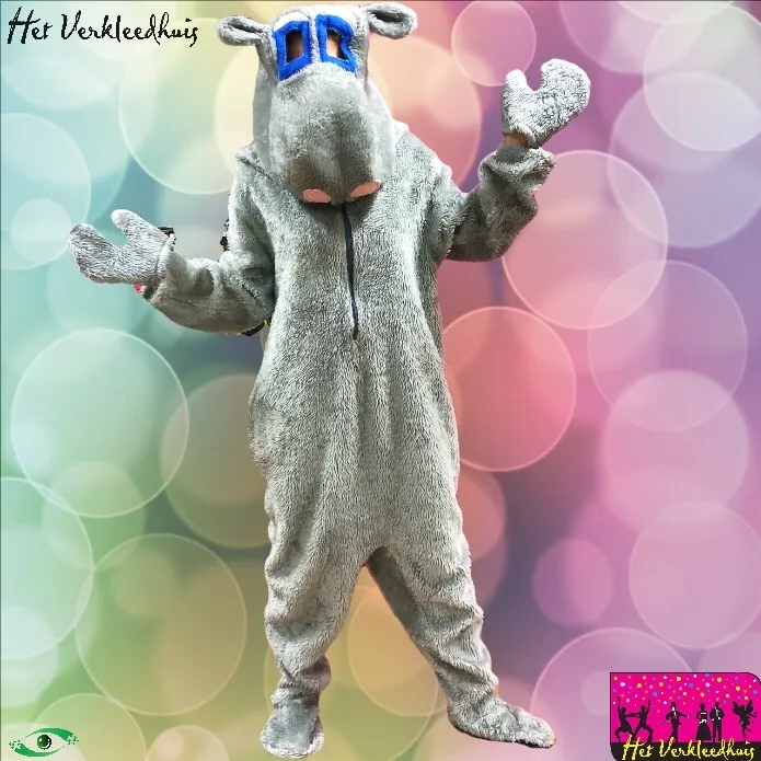 Nijlpaard mascotte kostuum huren