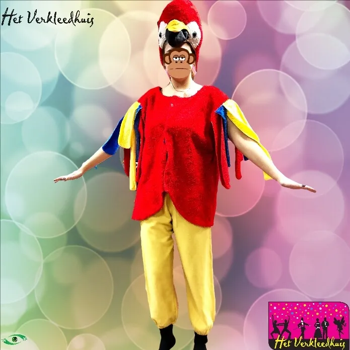 Papegaai mascotte kostuum huren