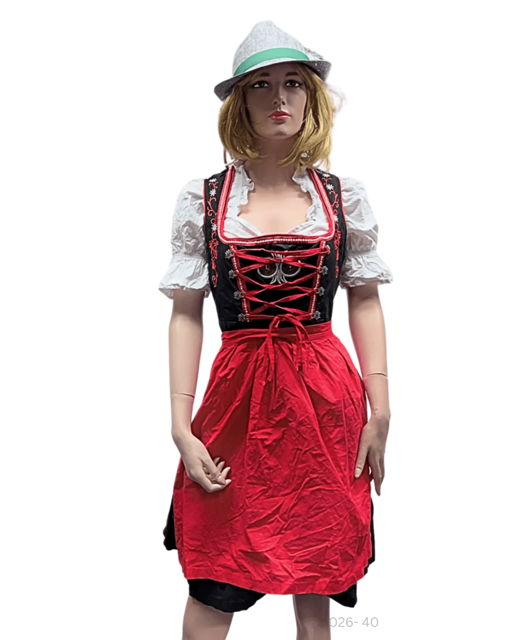 Dirndl Oktoberfest Tirolerjurk 26 | Huur mt. 40
