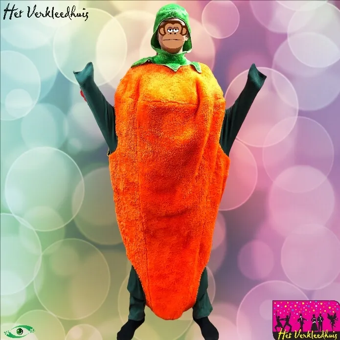 Wortel mascotte kostuum huren